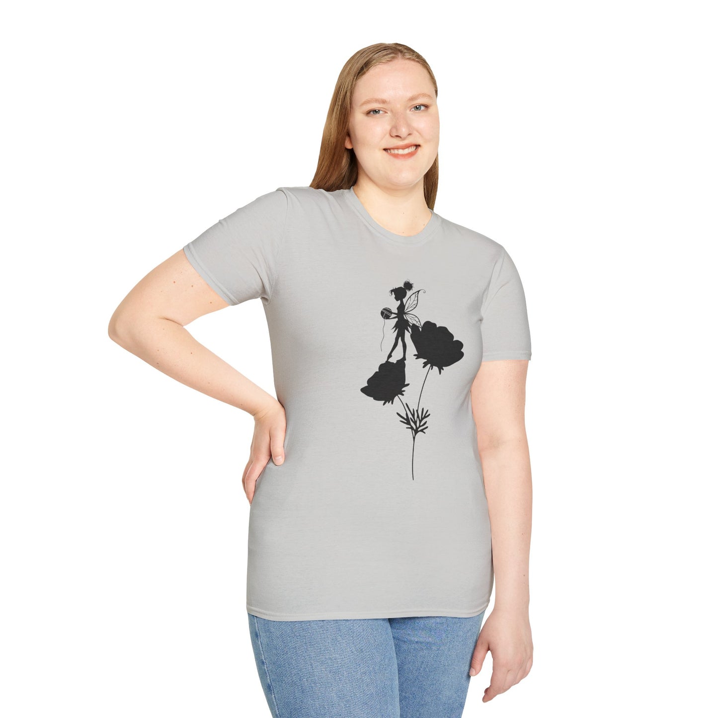 Fairy Floral Unisex Softstyle T-Shirt - Whimsical, Comfortable Tee for Everyday Wear