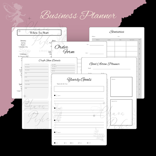 Crochet Business Planner Pages