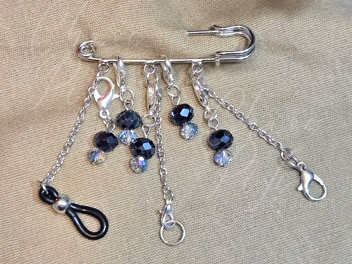 The Changelings Clasp: Crystal Mushrooms Chatelaine