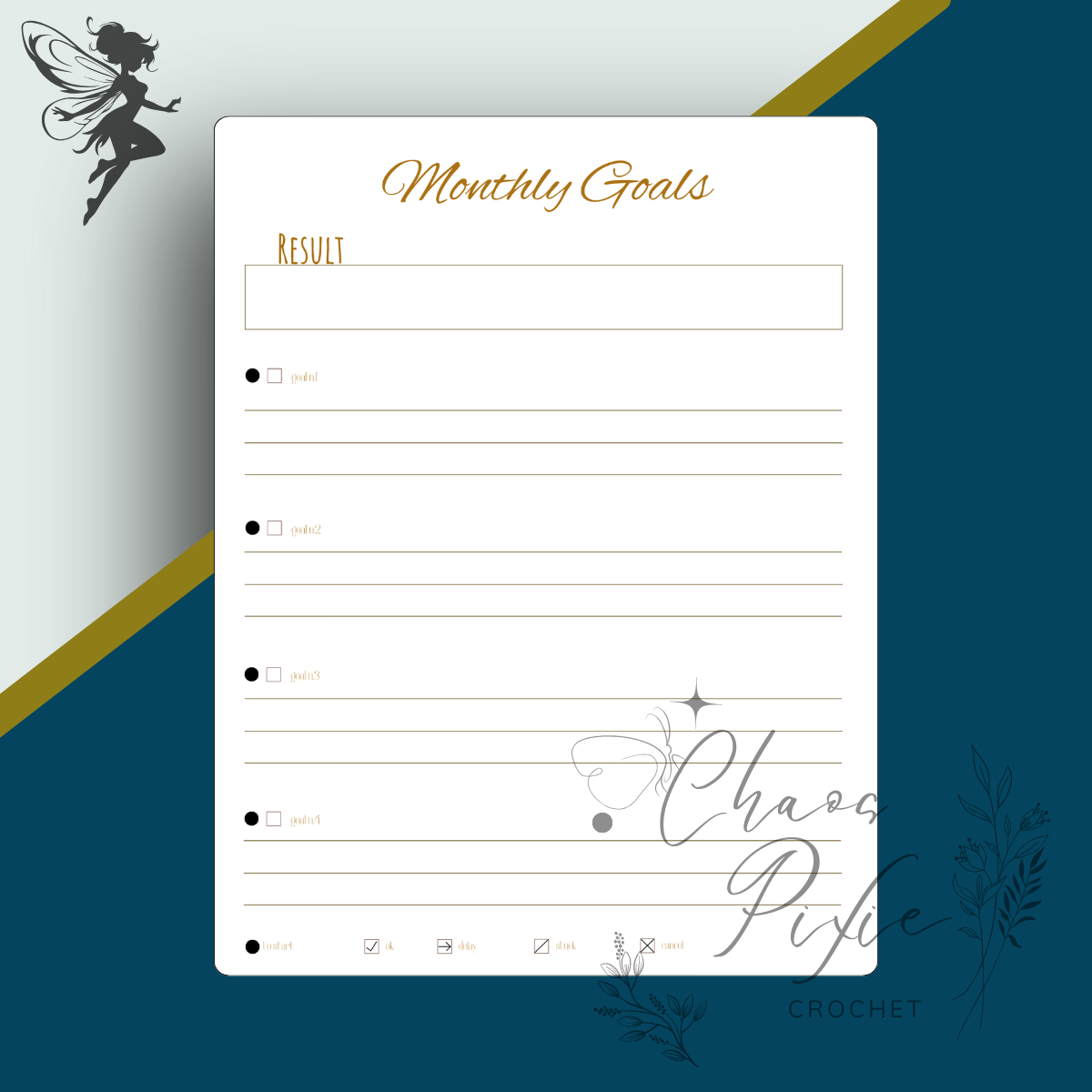 Dance with Fairies Crochet Business Planner