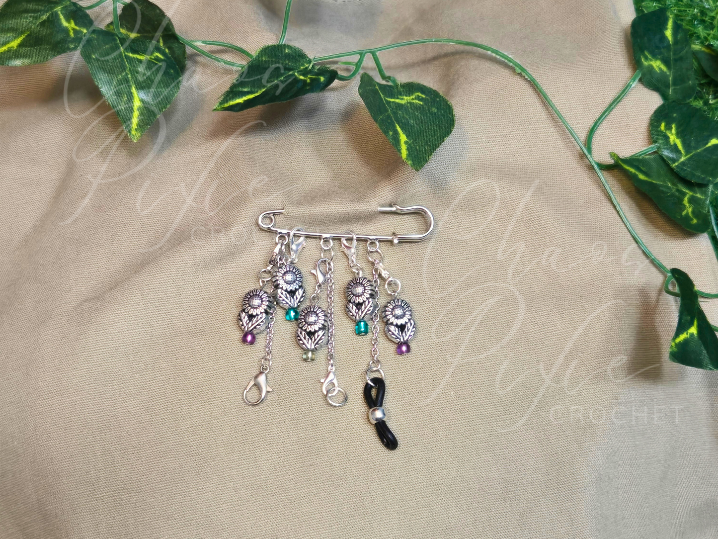 The Changelings Clasp: Sunflower Delight Chatelaine