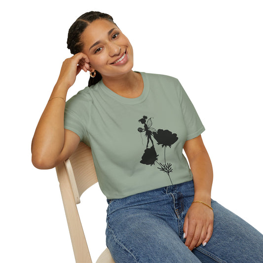 Fairy Floral Unisex Softstyle T-Shirt - Whimsical, Comfortable Tee for Everyday Wear