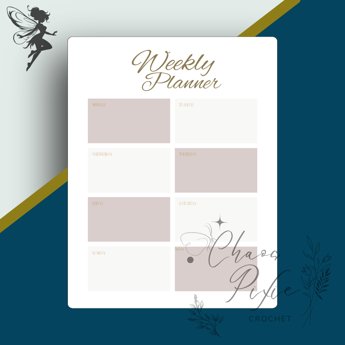 Dance with Fairies Crochet Business Planner