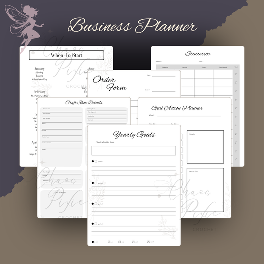 Crochet Business Planner Pages